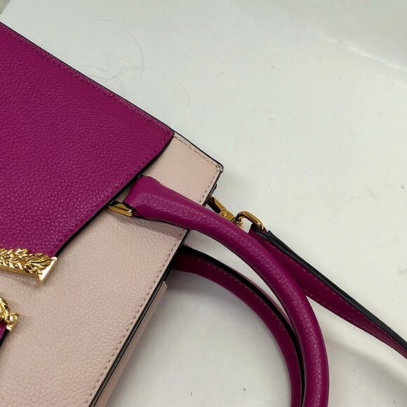 VERSACE Hand Bag Purple Leather mon-564-090825 - Picture 8 of 16